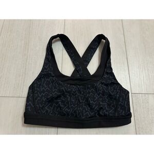 Lululemon Seawheeze Run Stuff Your Bra II Size 4 Black / Blue